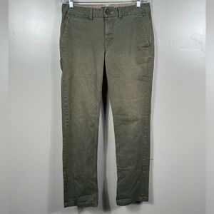 Roark Men’s Slim Straight Army Green Chino Pants Size 30x30